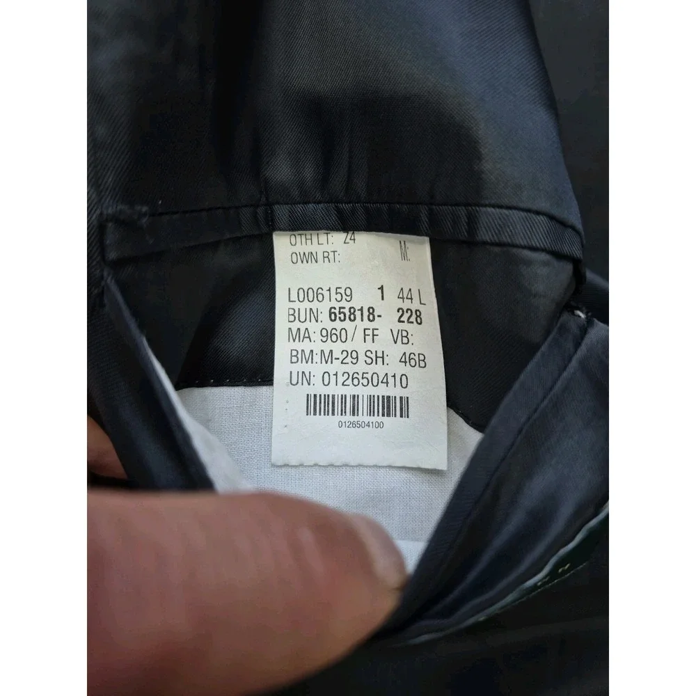 Lauren Ralph Lauren Mens Wool Sports Coat 44L Black 3 Button Blazer